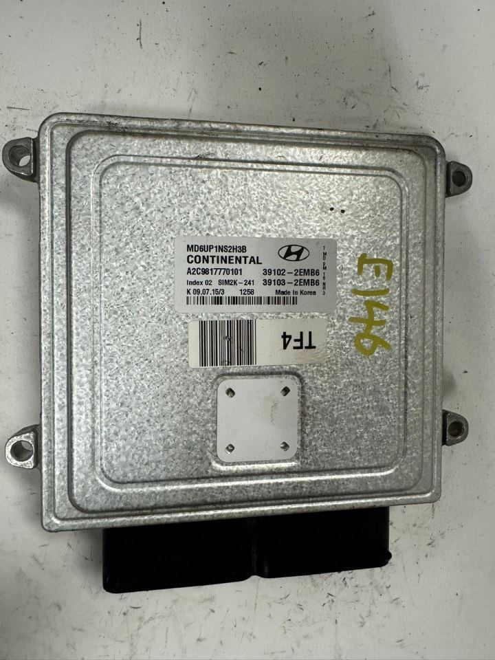 14-16 ELANTRA Engine Control Module Computer ECU - 39102-2EMB6; 39103-2EMB6