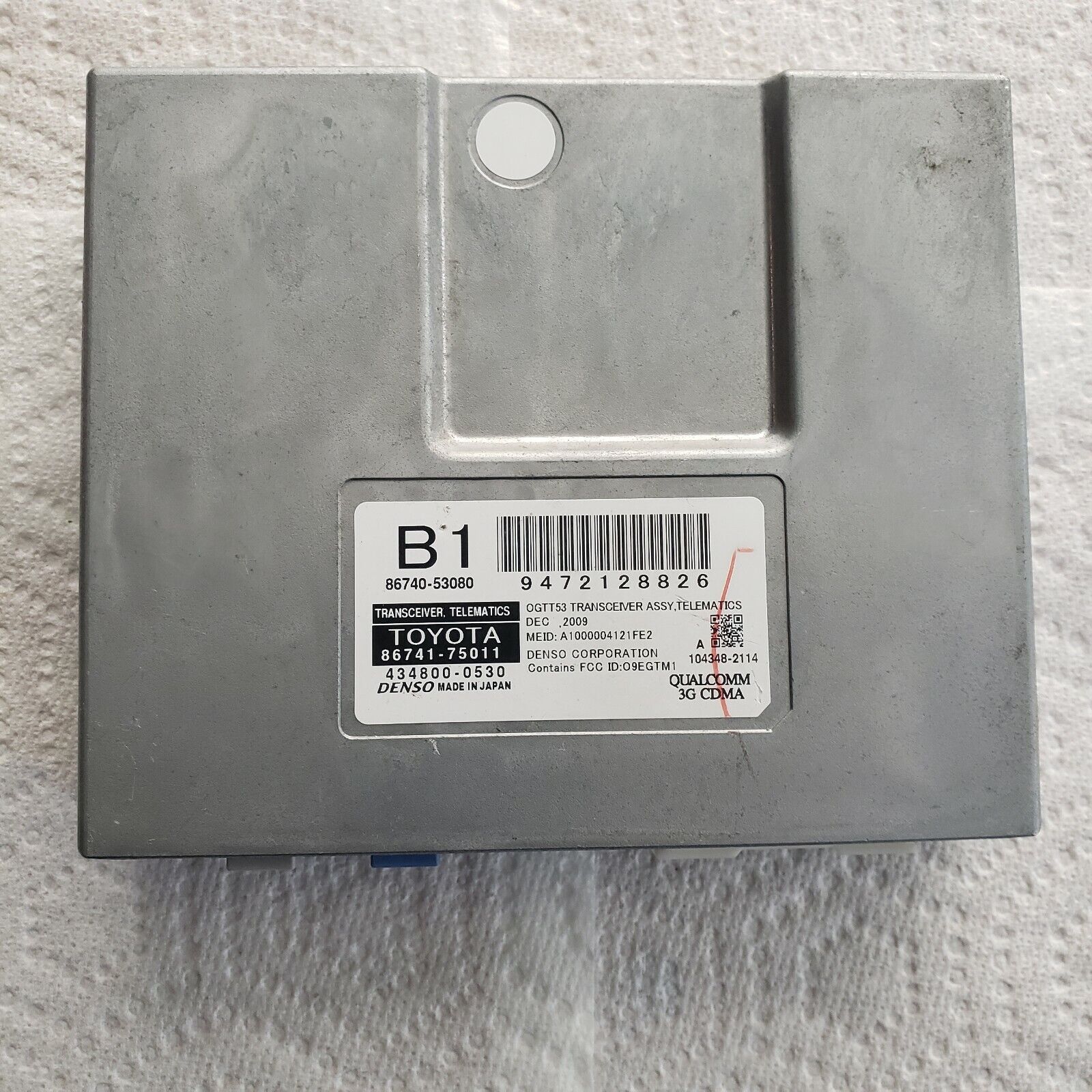 2010 2011 2012 LEXUS IS350 ES350 TRANSCEIVER TELEMATICS MODULE. 86741-75011