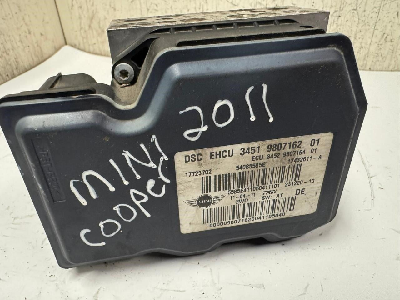 11 MINI COOPER ABS Pump Anti Lock Brake Module - 54085585E; 34519807162